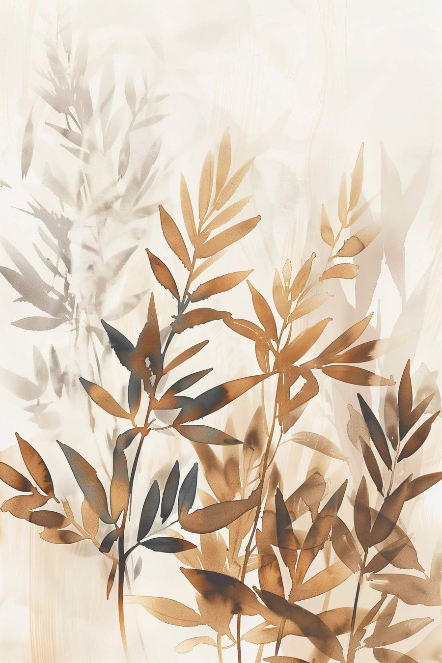 Delicate takken met bladeren — volledig ontwerp