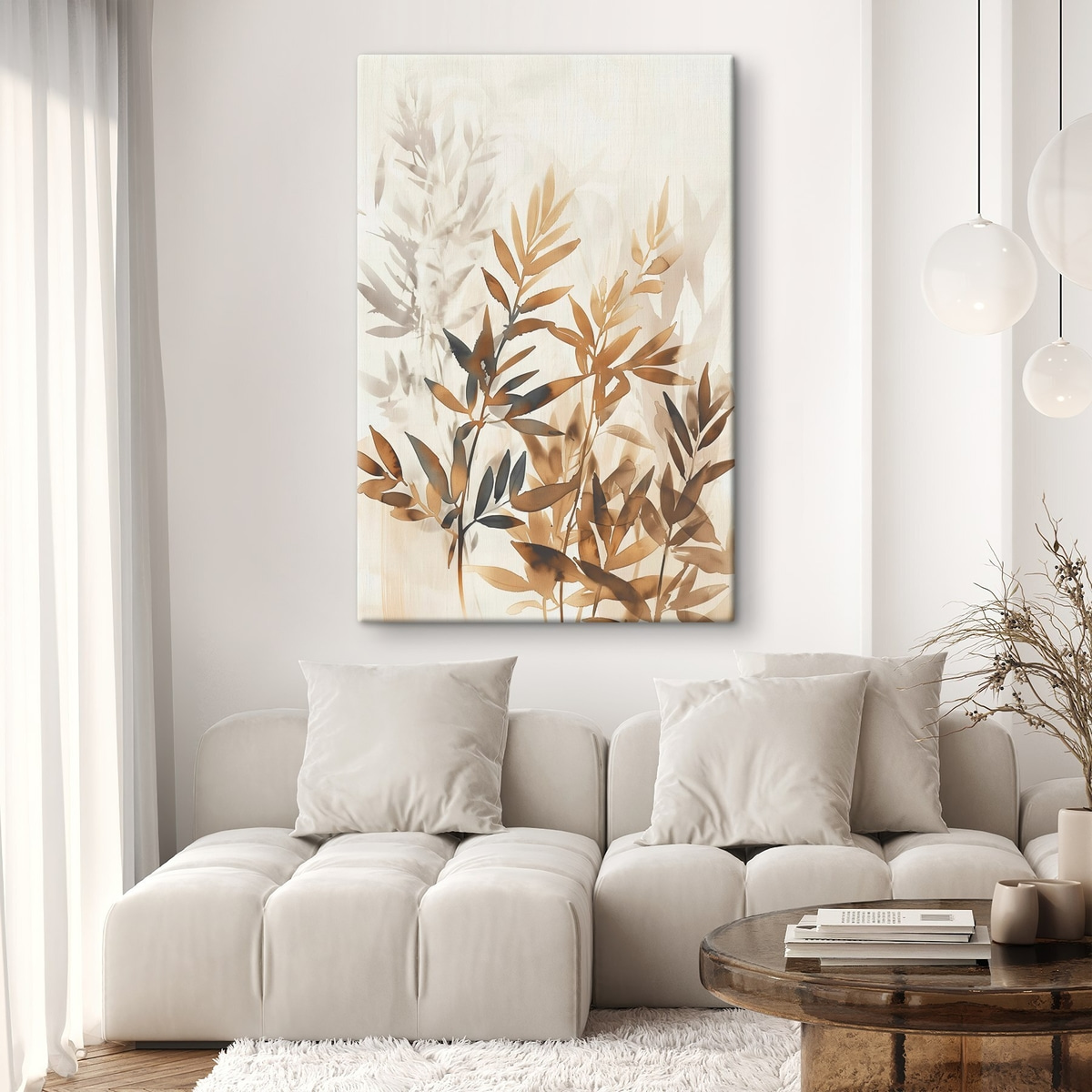 Delicate takken met bladeren — interieur 3