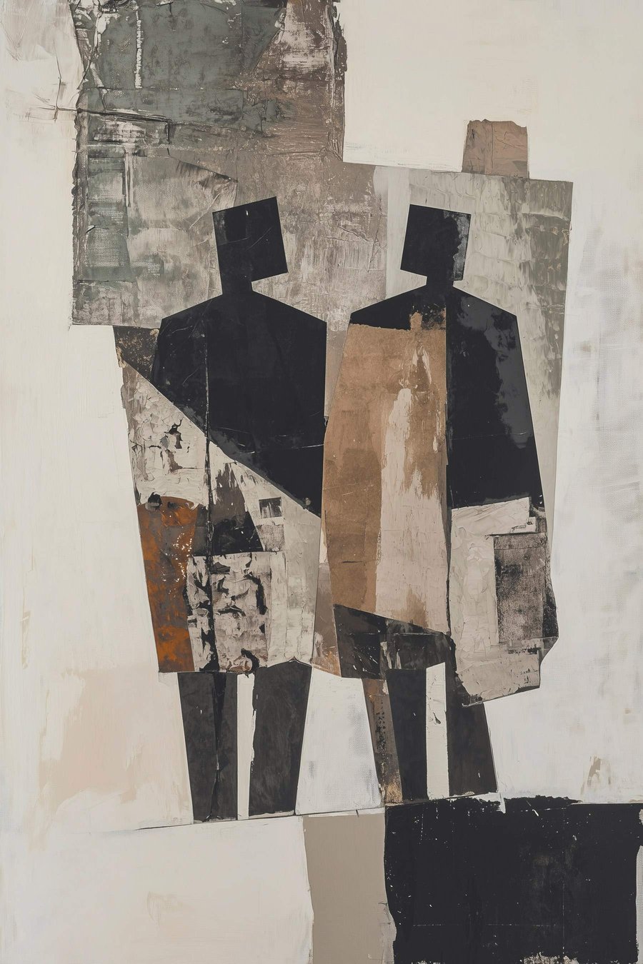 Moderne abstractie met silhouetten — volledig ontwerp