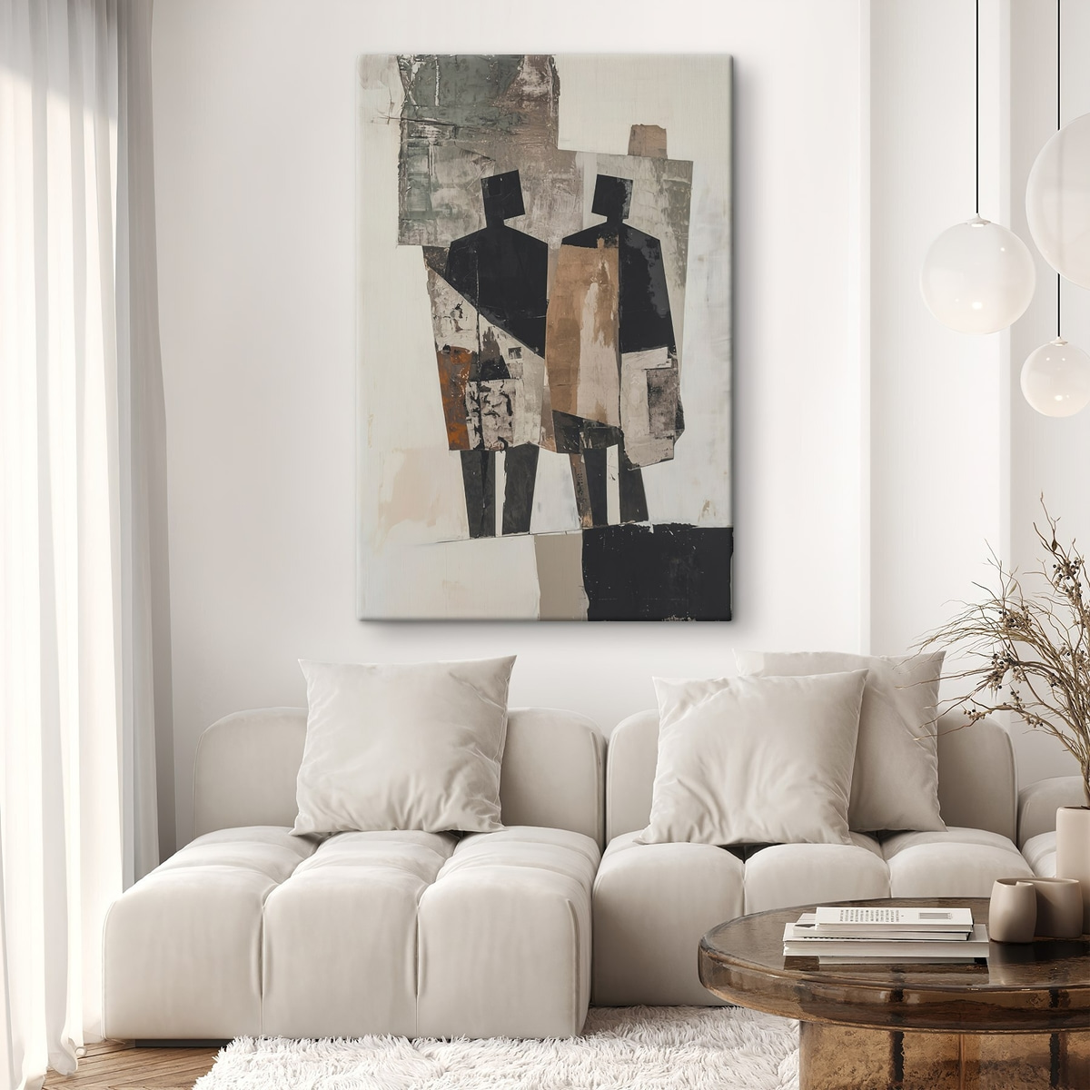 Moderne abstractie met silhouetten — interieur 1