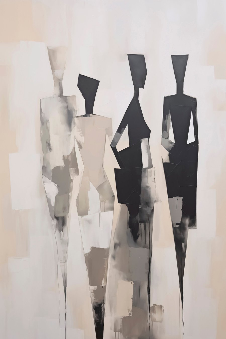 Abstracte silhouetten van mensen — volledig ontwerp