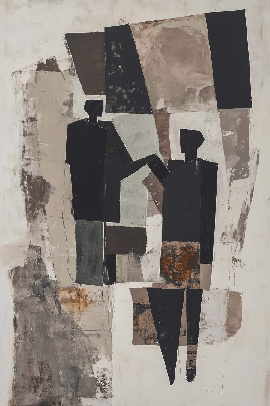 Abstracte figuren van een koppel — volledig ontwerp