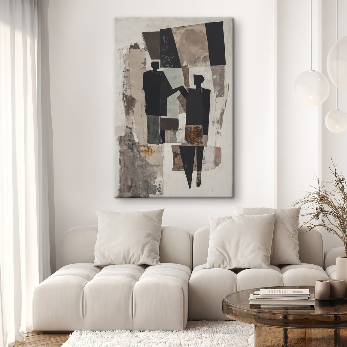 Abstracte figuren van een koppel — interieur 2