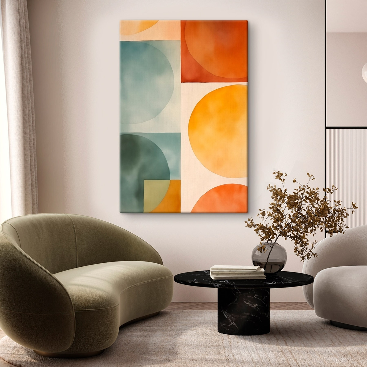 Geometrische abstracte cirkels — interieur 2