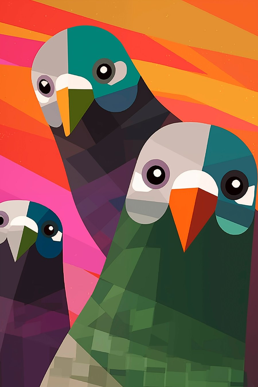 Drie duiven — volledig ontwerp