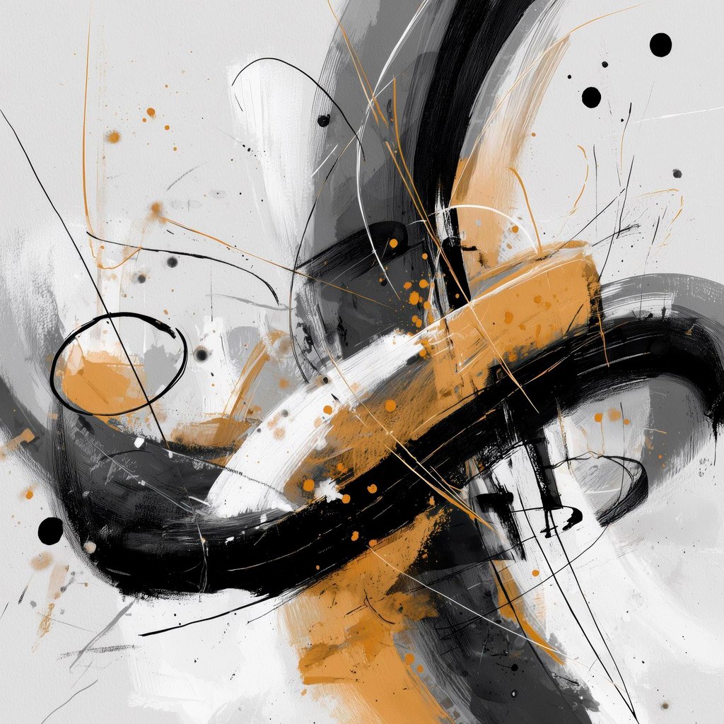 Grafische echo in moderne abstracte stijl — volledig ontwerp