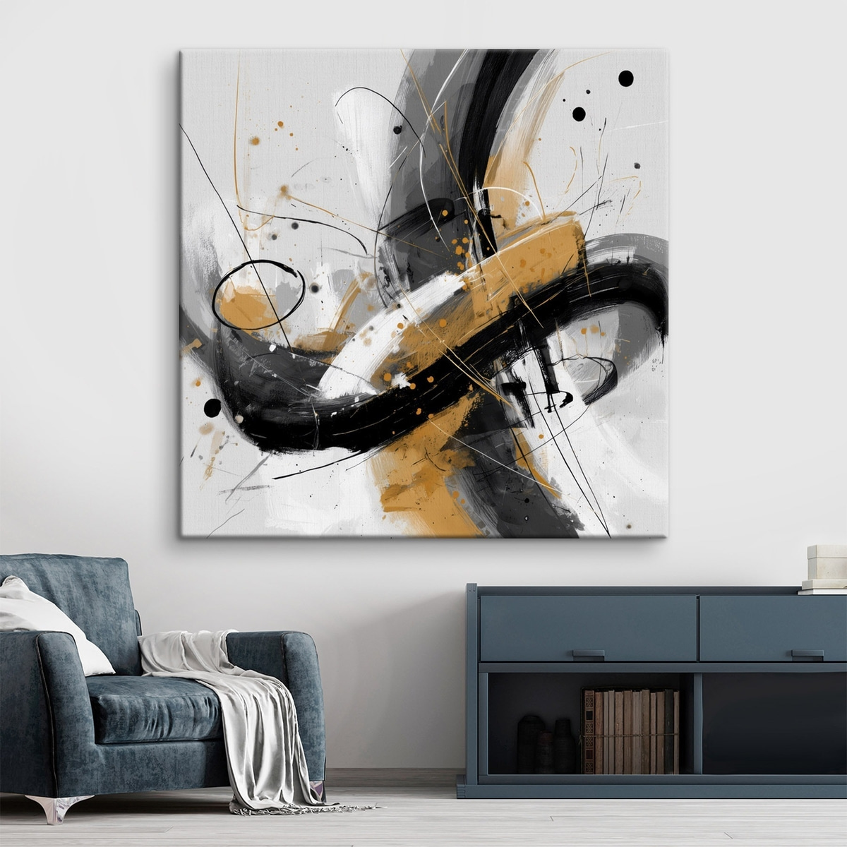 Grafische echo in moderne abstracte stijl — interieur 1