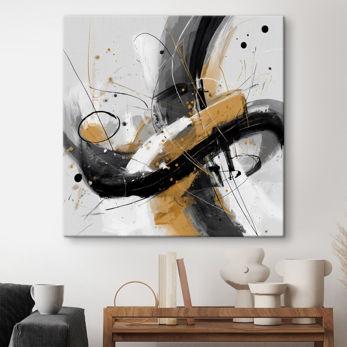 Grafische echo in moderne abstracte stijl — interieur 2