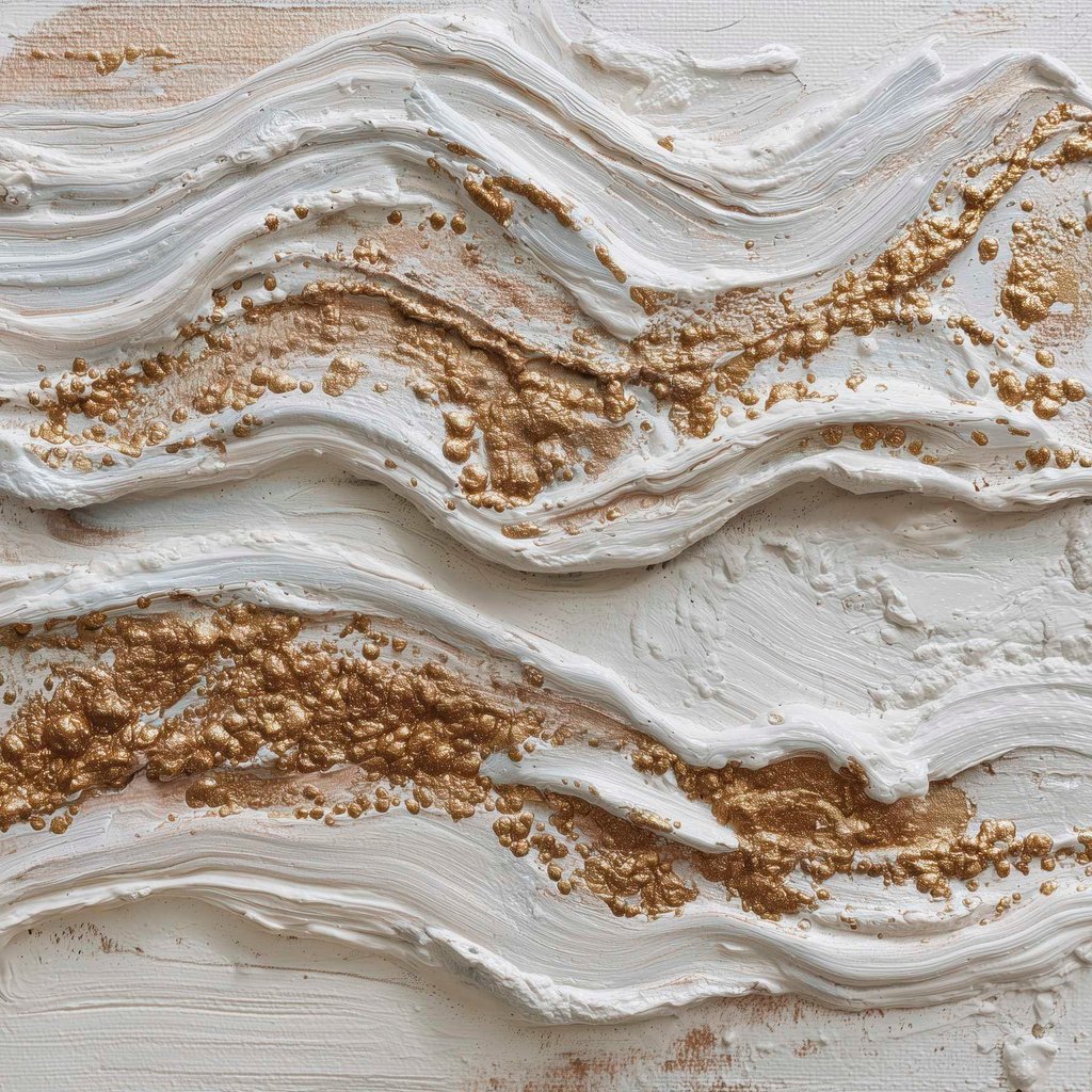 Reliefgolven in gestructureerde abstractiestijl — volledig ontwerp