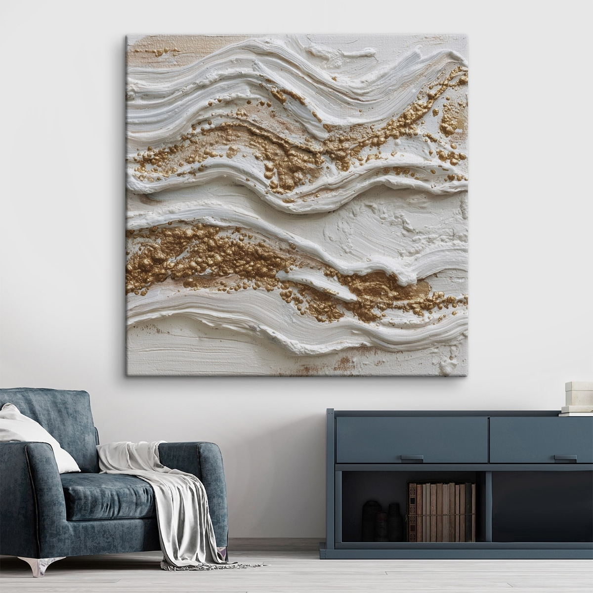 Reliefgolven in gestructureerde abstractiestijl — interieur 1