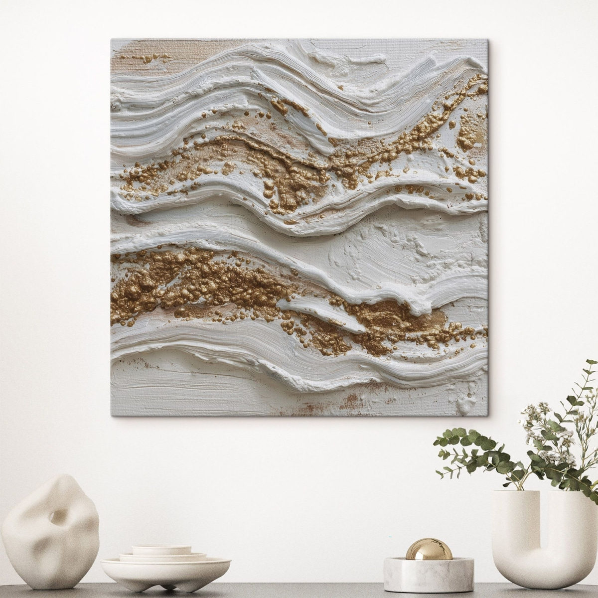 Reliefgolven in gestructureerde abstractiestijl — interieur 3
