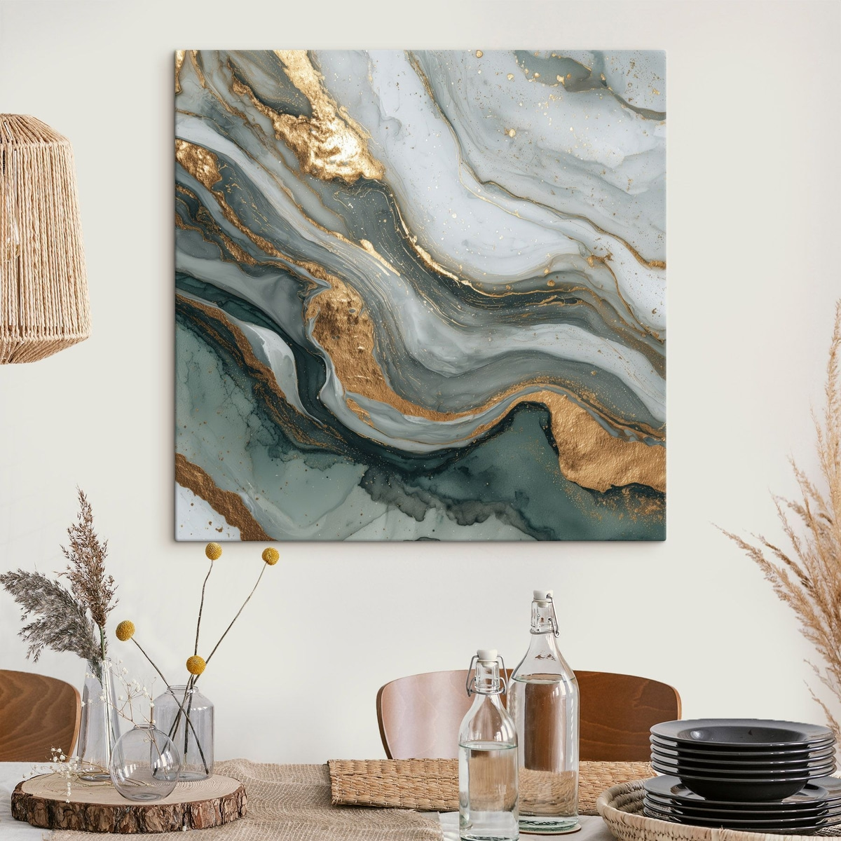Abstractie in marmertextuurstijl — interieur 3