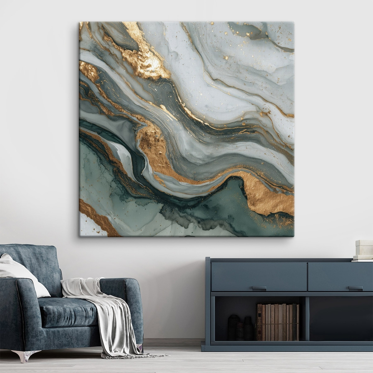 Abstractie in marmertextuurstijl — interieur 1