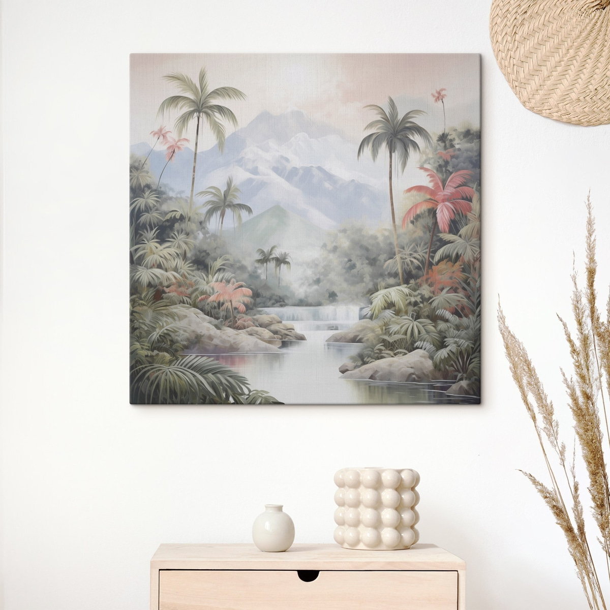 Rivier in tropisch bos voor de bergen — interieur 1