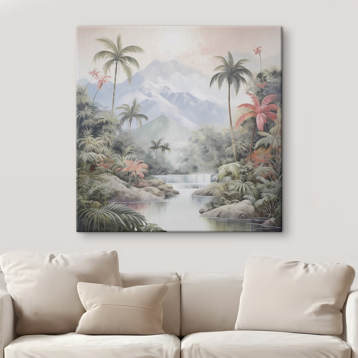 Rivier in tropisch bos voor de bergen — interieur 2