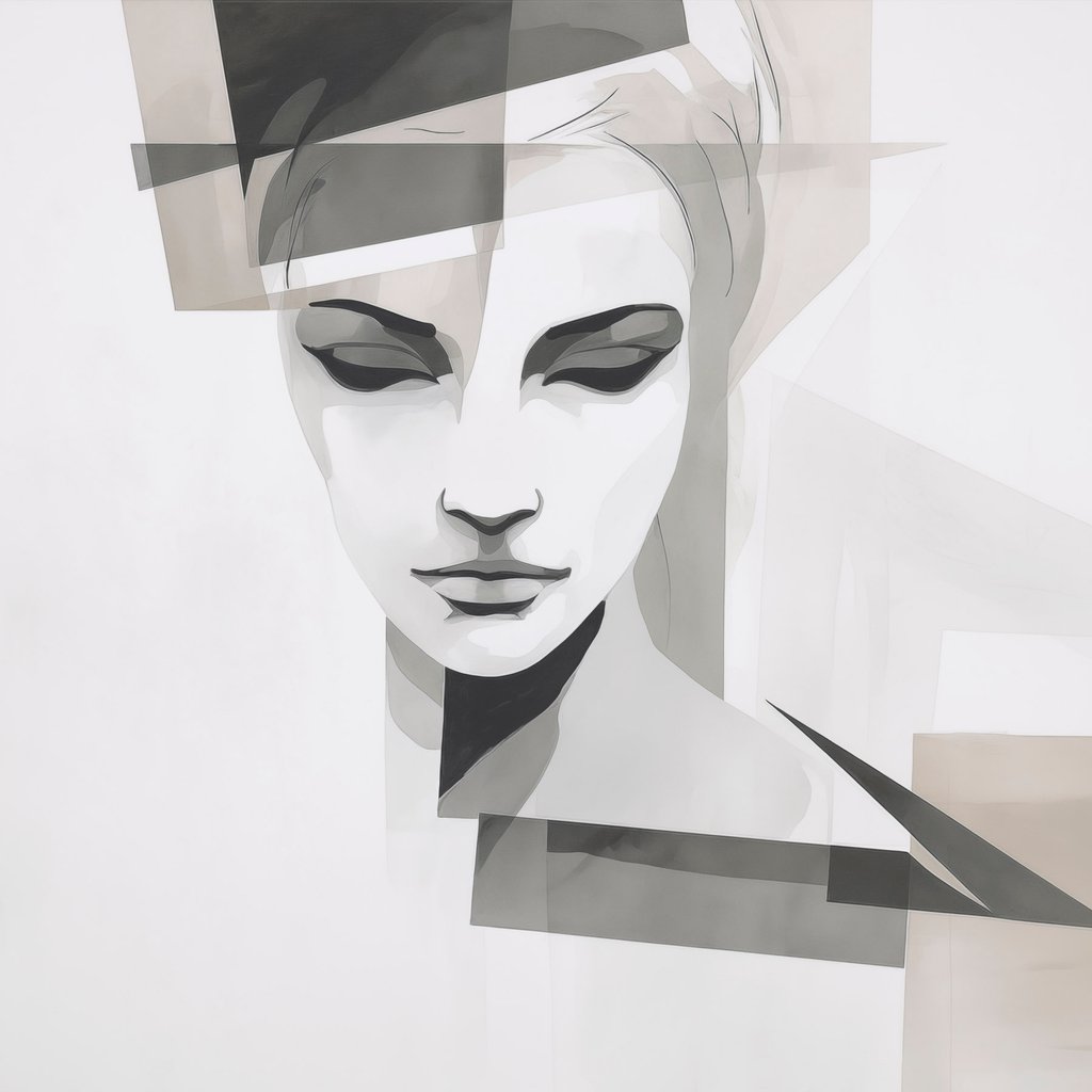 Abstract portret — volledig ontwerp