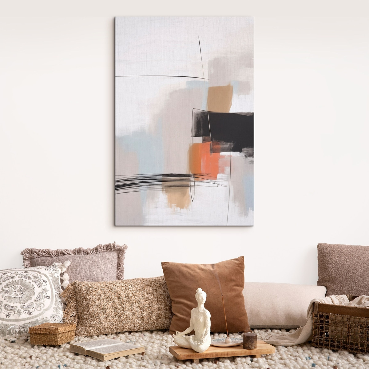 Abstractie imitatie van penseelstreken — interieur 2