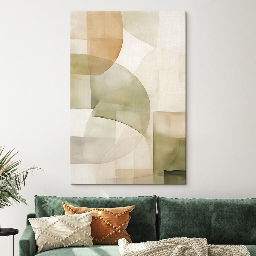 Rustige tinten in een zacht, abstract patroon in een interieur