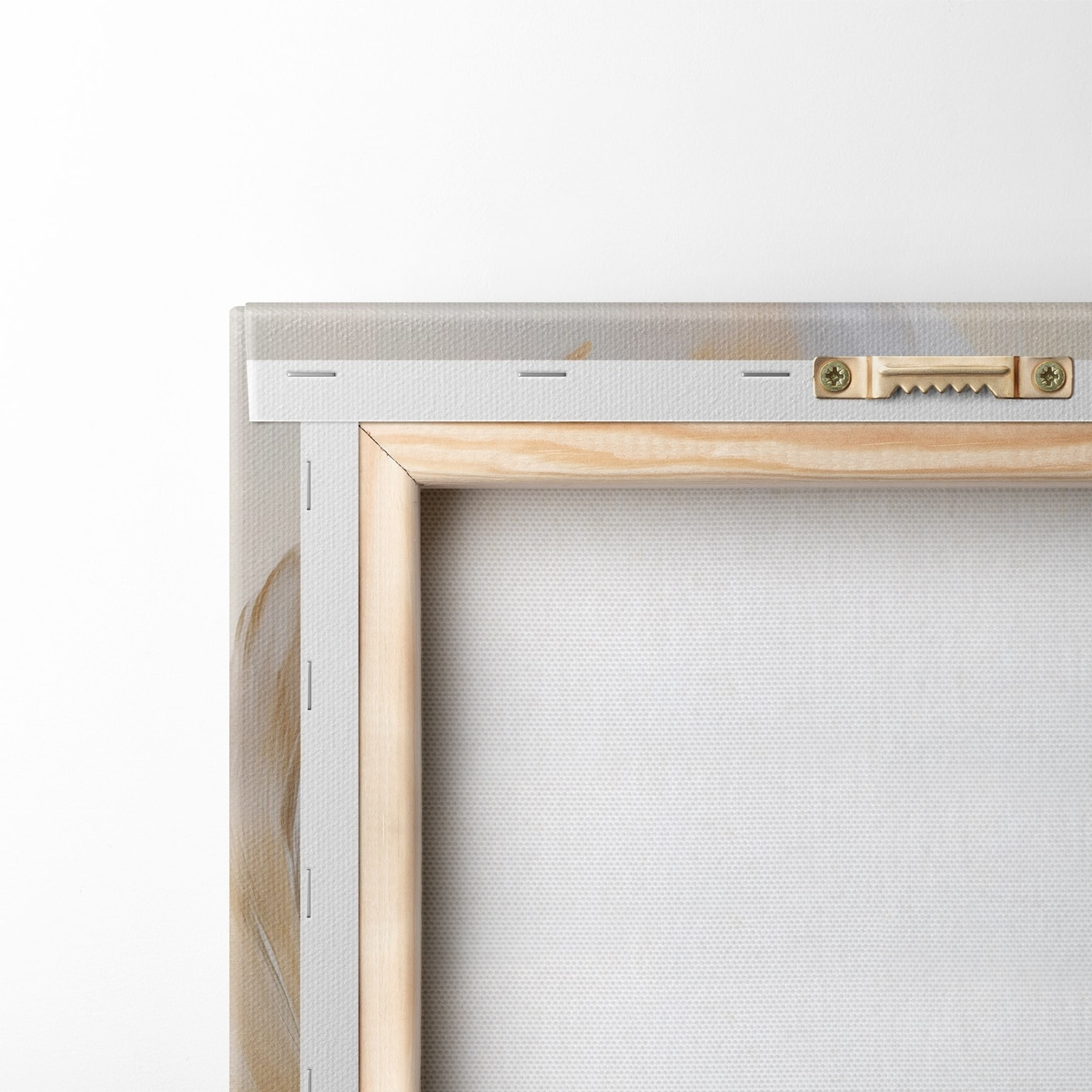 Veren met oranje accenten, minimalistische compositie met textuur, moderne kunst — achterkant