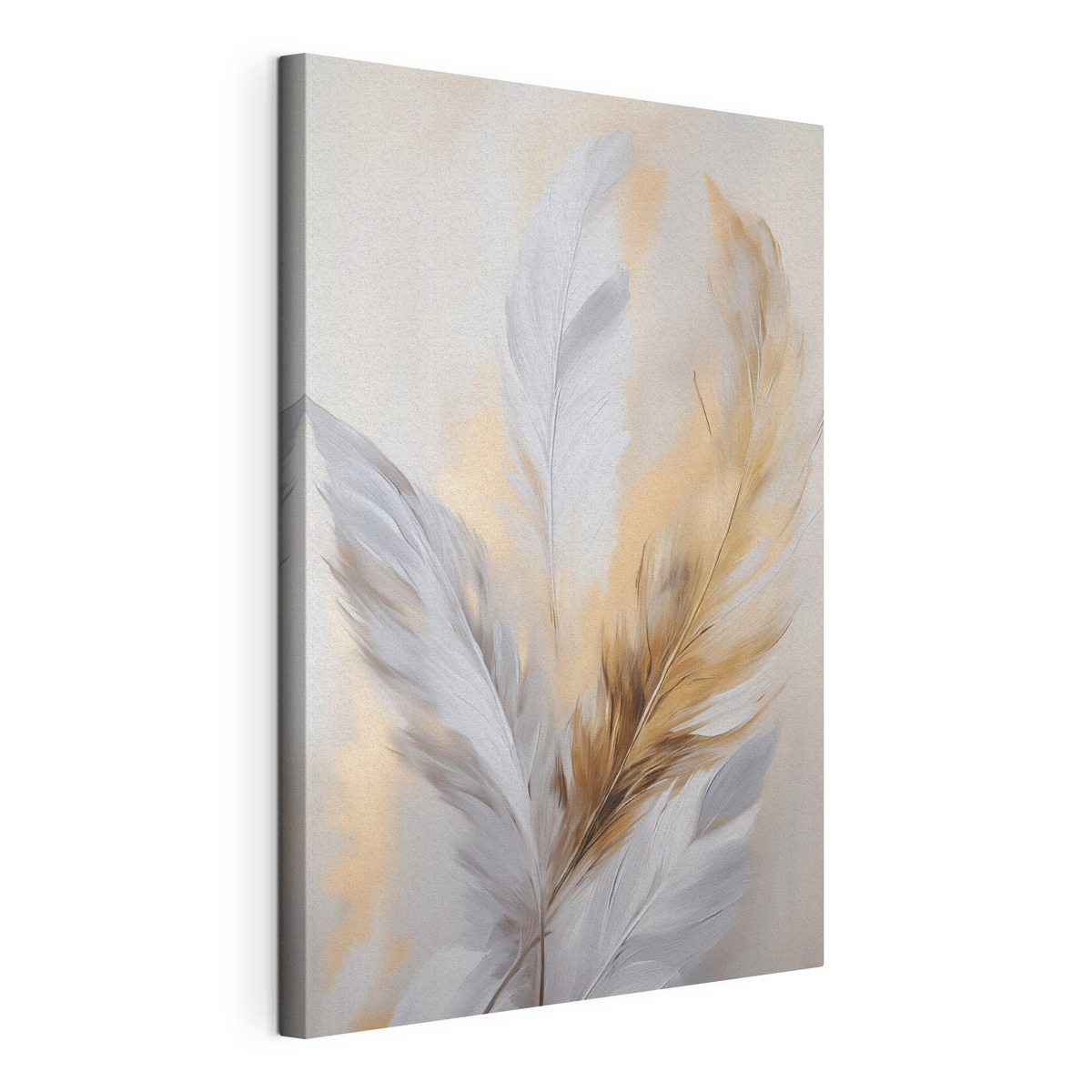 Veren met oranje accenten, minimalistische compositie met textuur, moderne kunst — productweergave
