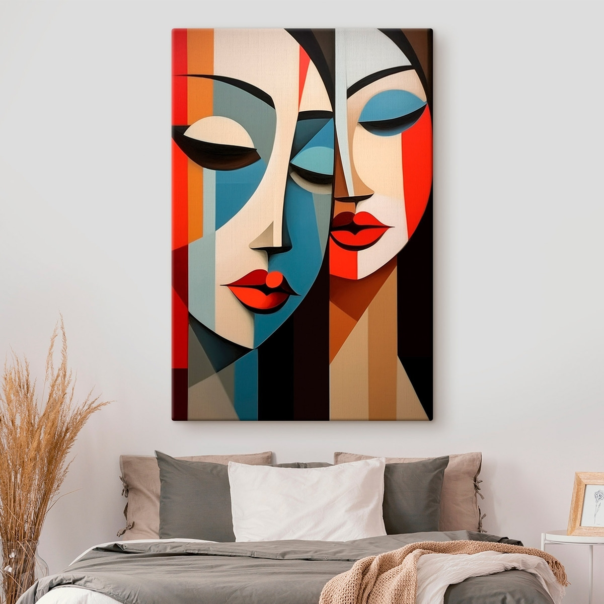 Geometrisch vrouwelijk portret — interieur 2