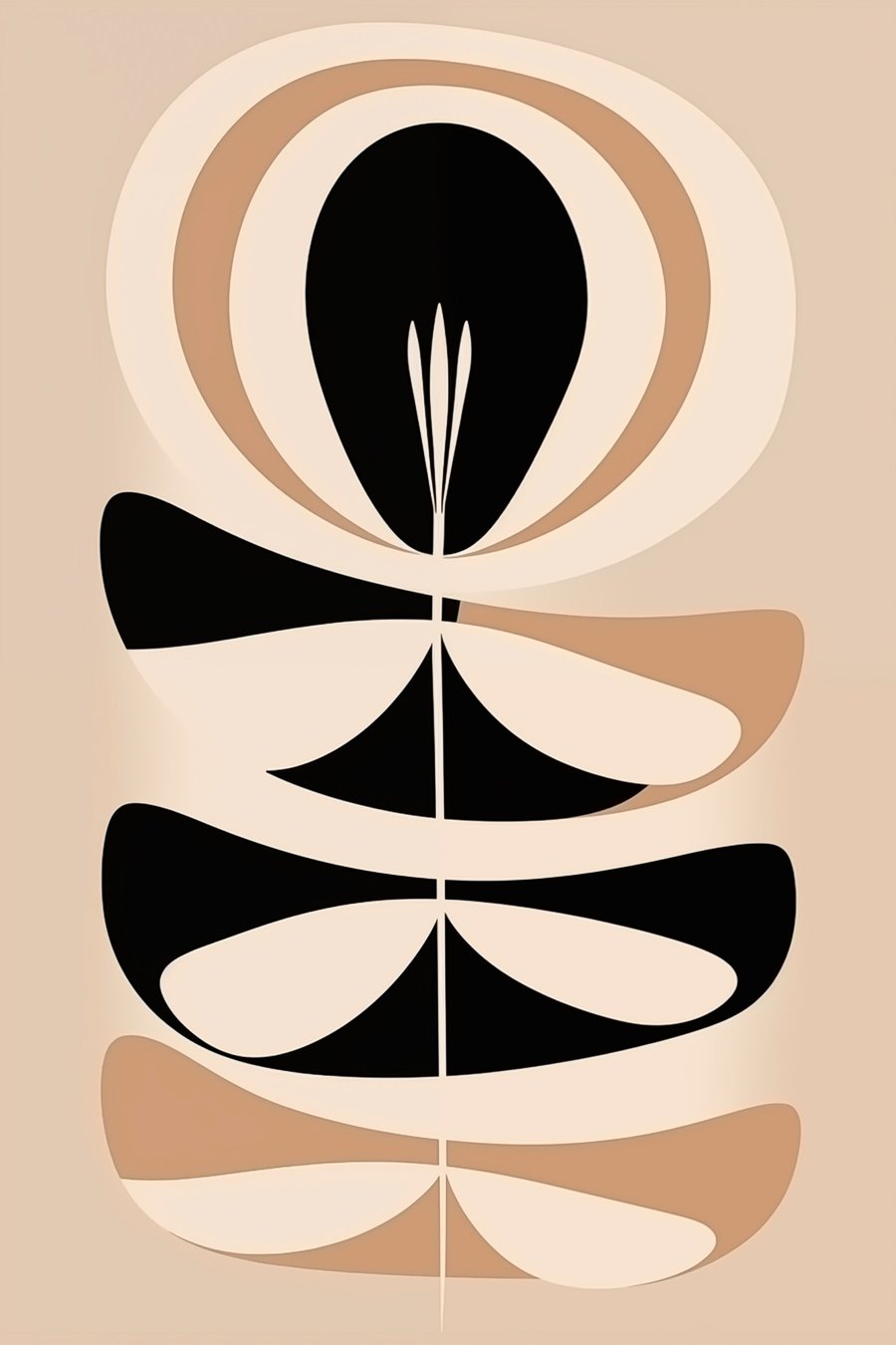 Abstracte bloem — volledig ontwerp