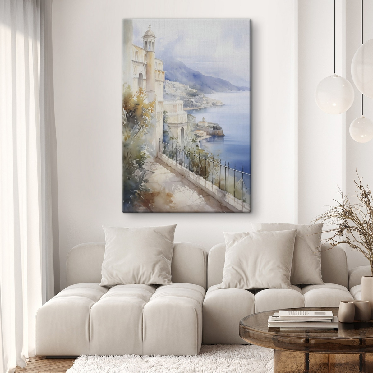 Baai nabij de stad imitatie van aquarel — interieur 2