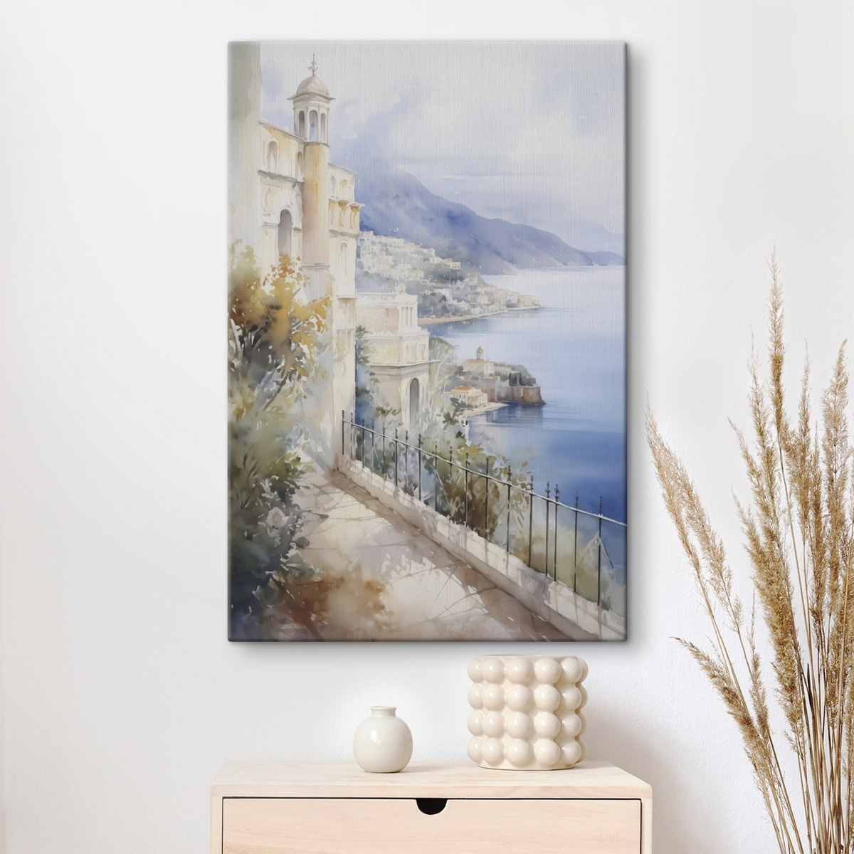 Baai nabij de stad imitatie van aquarel — interieur 1