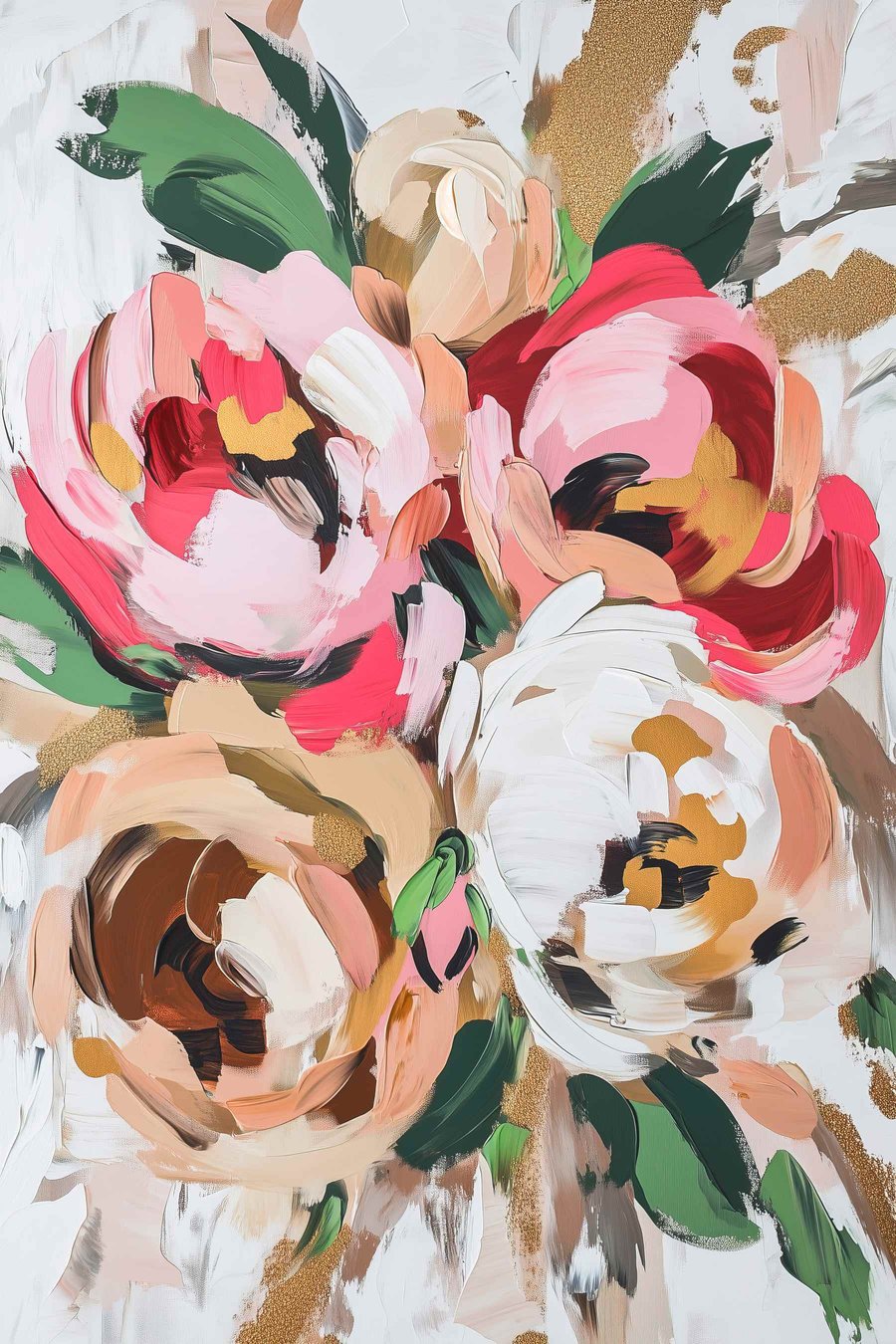 Abstract boeket bloemen — volledig ontwerp