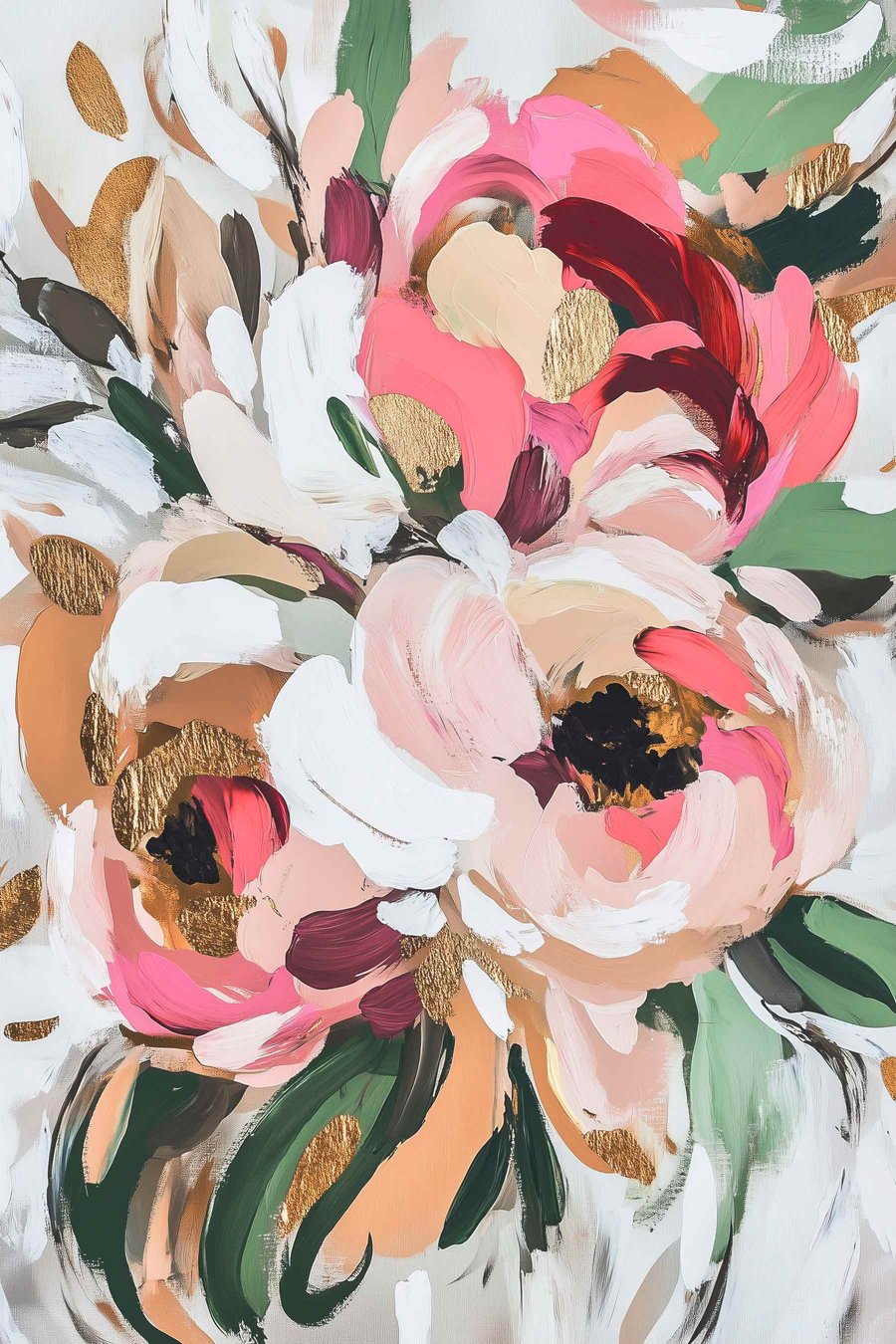 Abstract boeket bloemen — volledig ontwerp