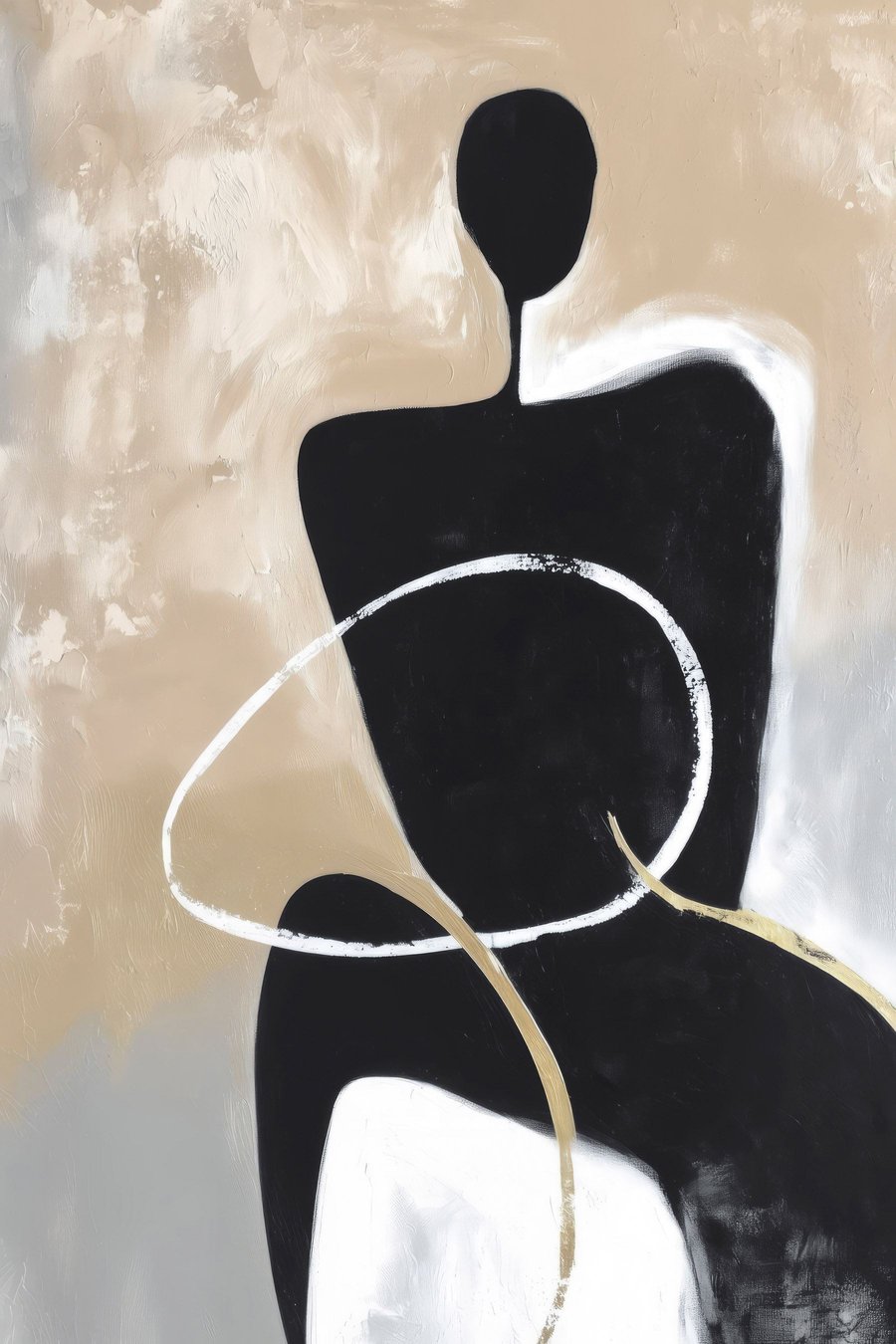 Schilderij van een persoon — volledig ontwerp