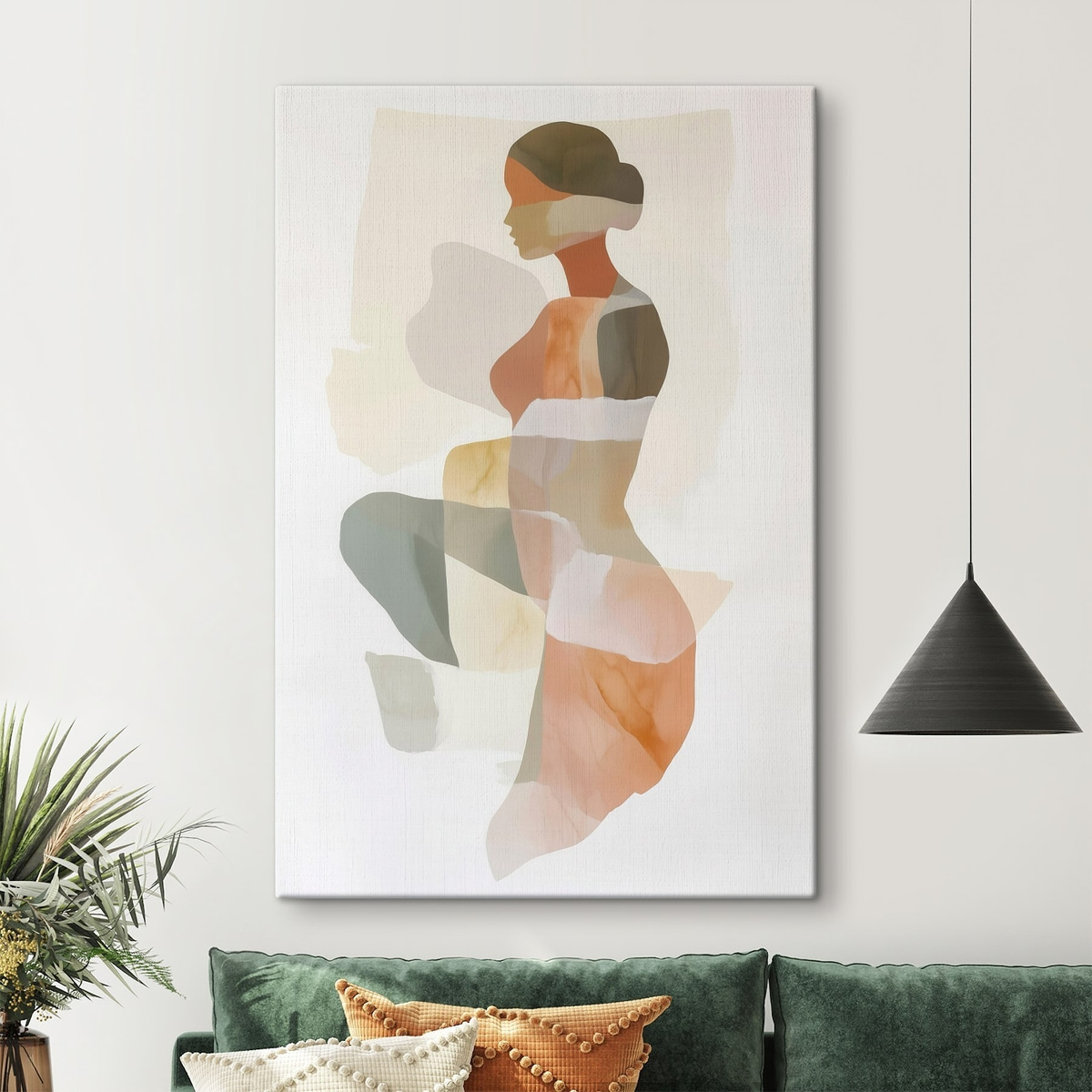 Abstract vrouwelijk silhouet — interieur 1