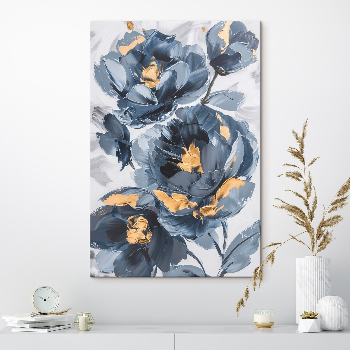 Grote abstracte bloemen — interieur 3
