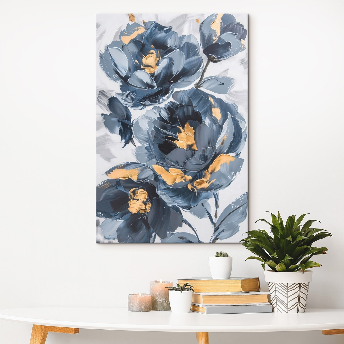Grote abstracte bloemen — interieur 1