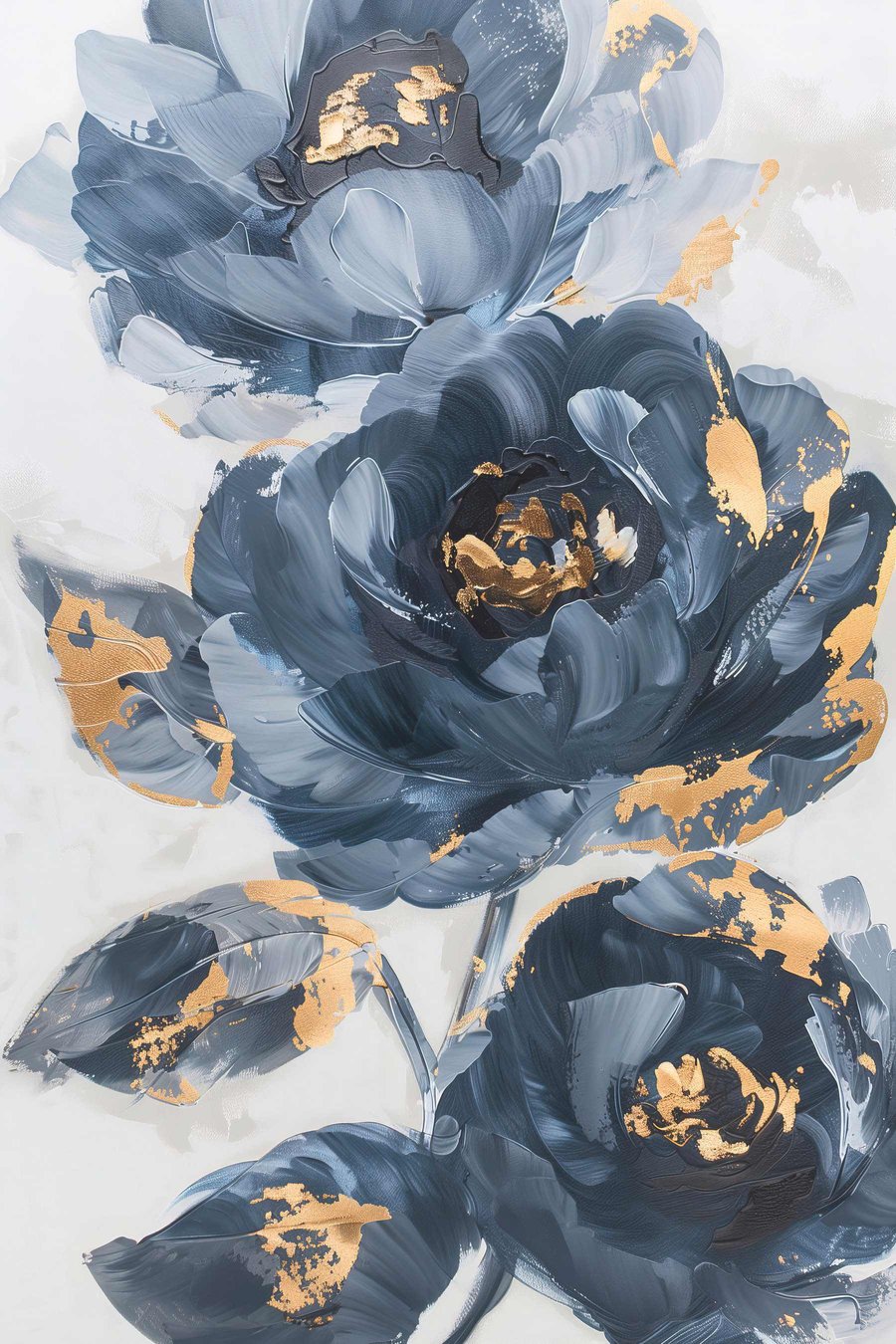 Grote abstracte bloemen — volledig ontwerp