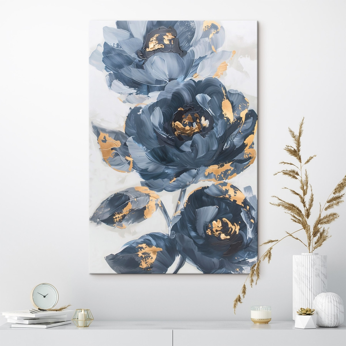 Grote abstracte bloemen — interieur 1