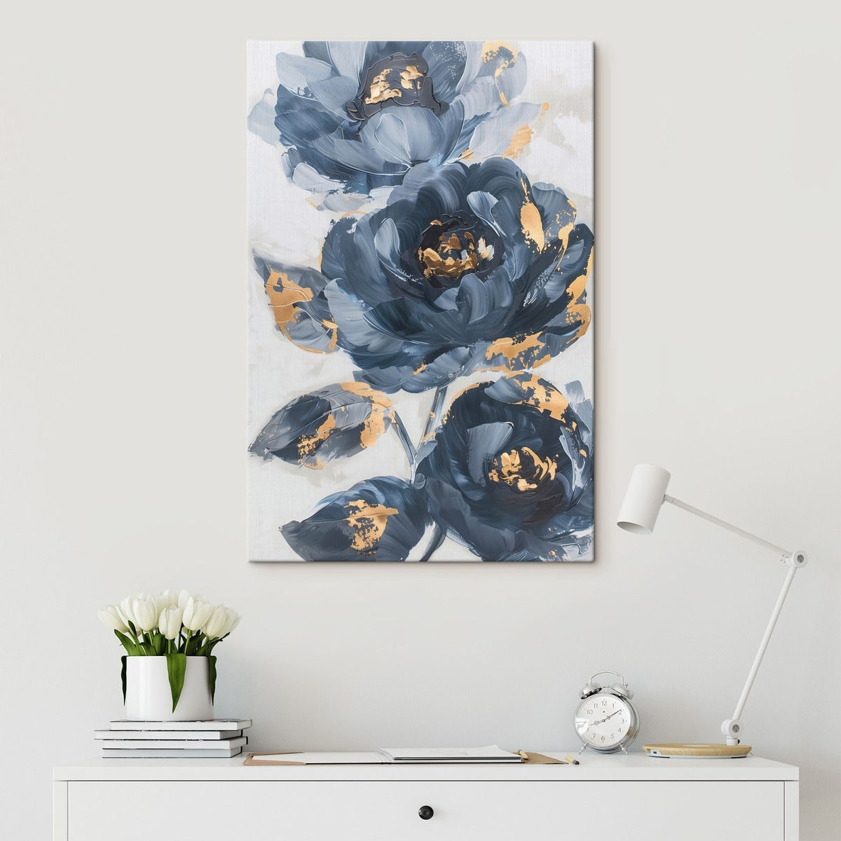 Grote abstracte bloemen — interieur 3