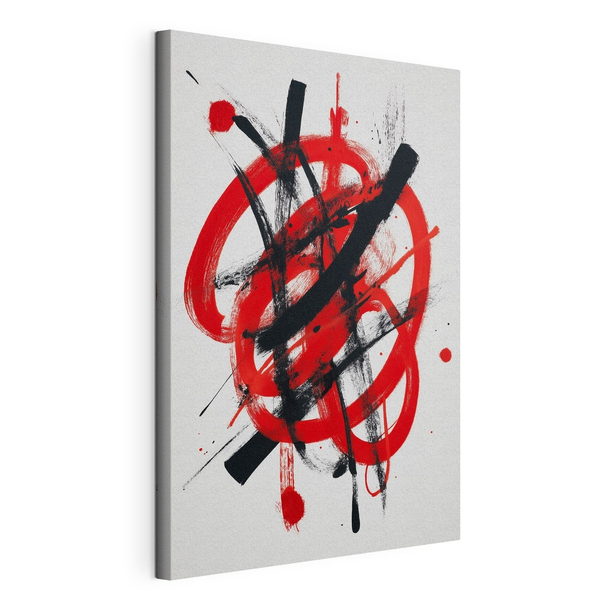 Chaos, gespannen canvas met doorlopende rand