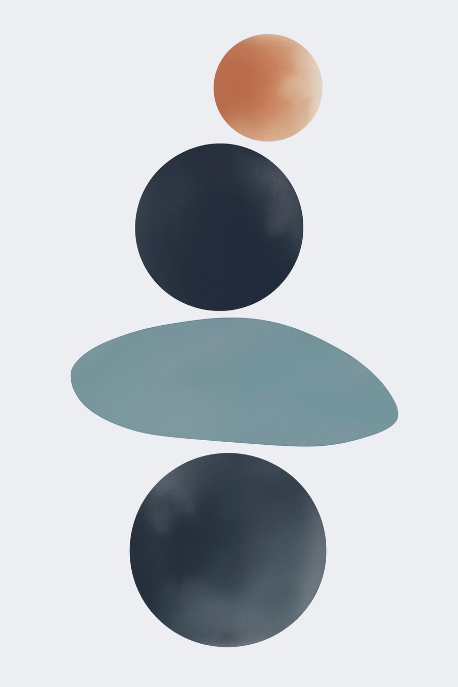 Abstracte ronde vlekken — volledig ontwerp