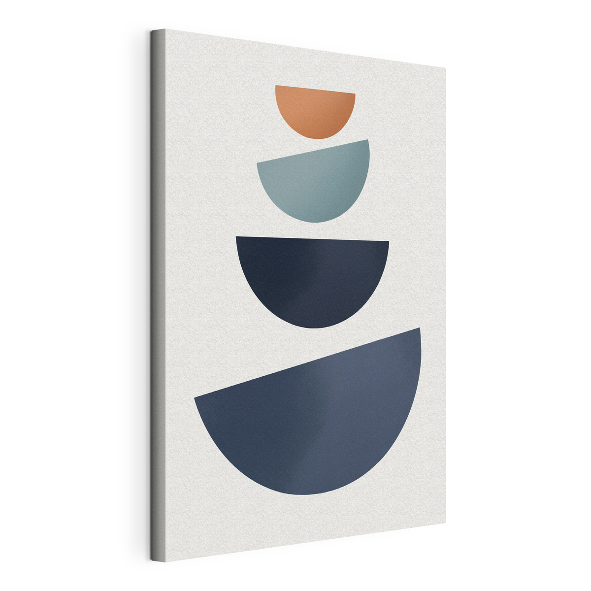 Abstracte samenstelling, gespannen canvas met doorlopende rand