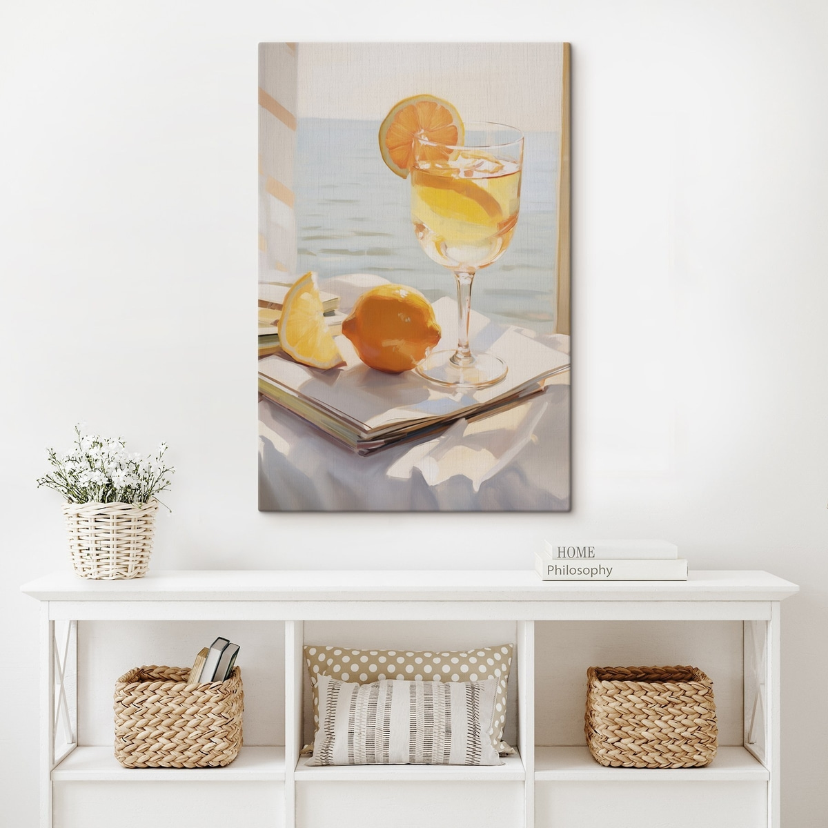 Een cocktail in een glas bij het raam — interieur 2