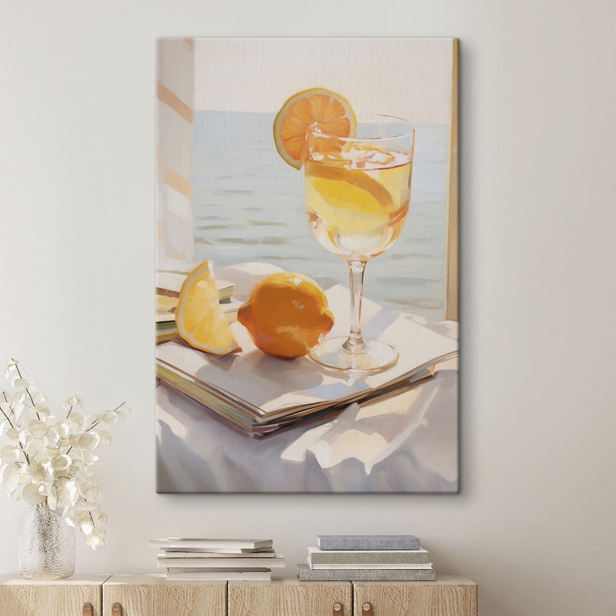 Een cocktail in een glas bij het raam — interieur 1