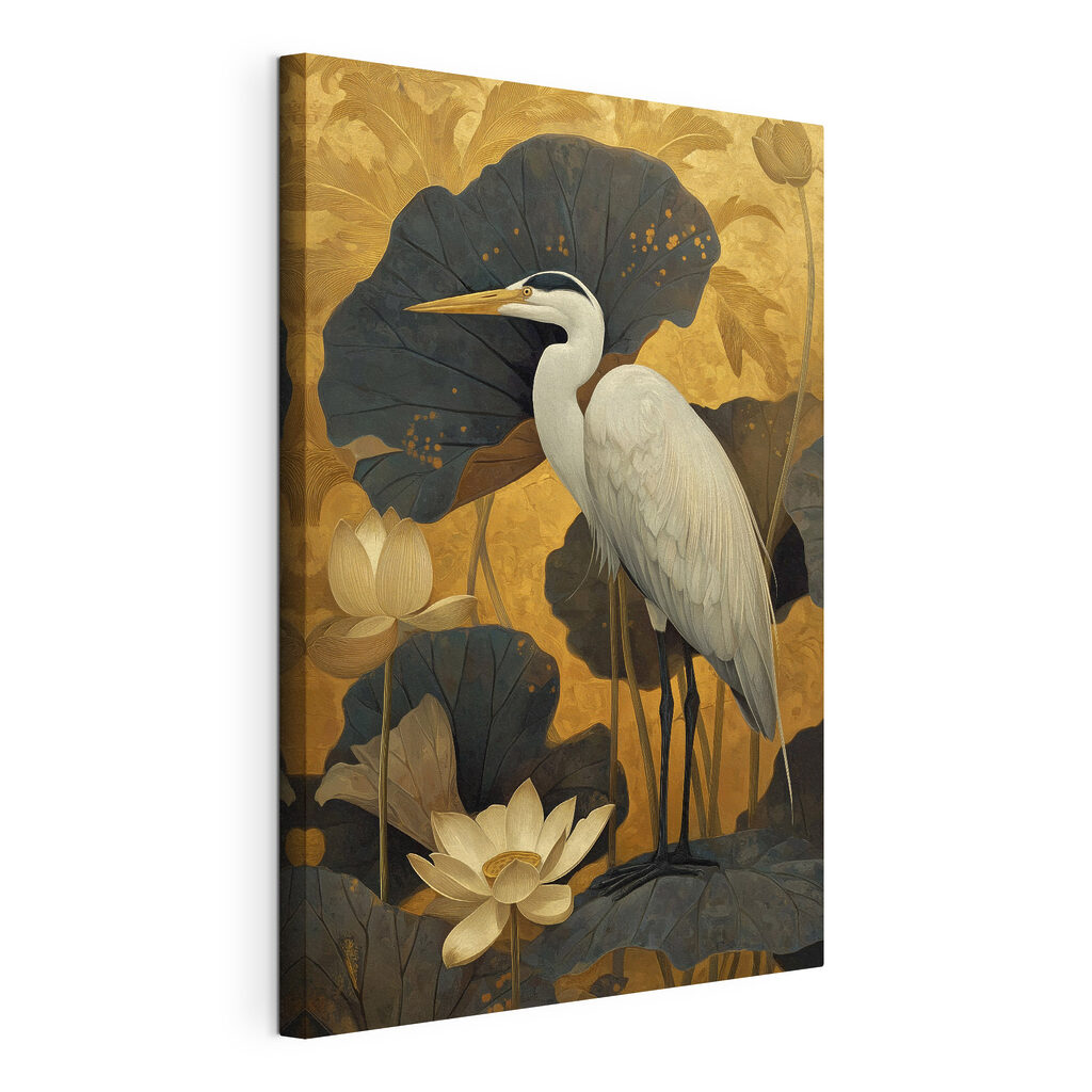 Schilderij van een witte vogel — productweergave