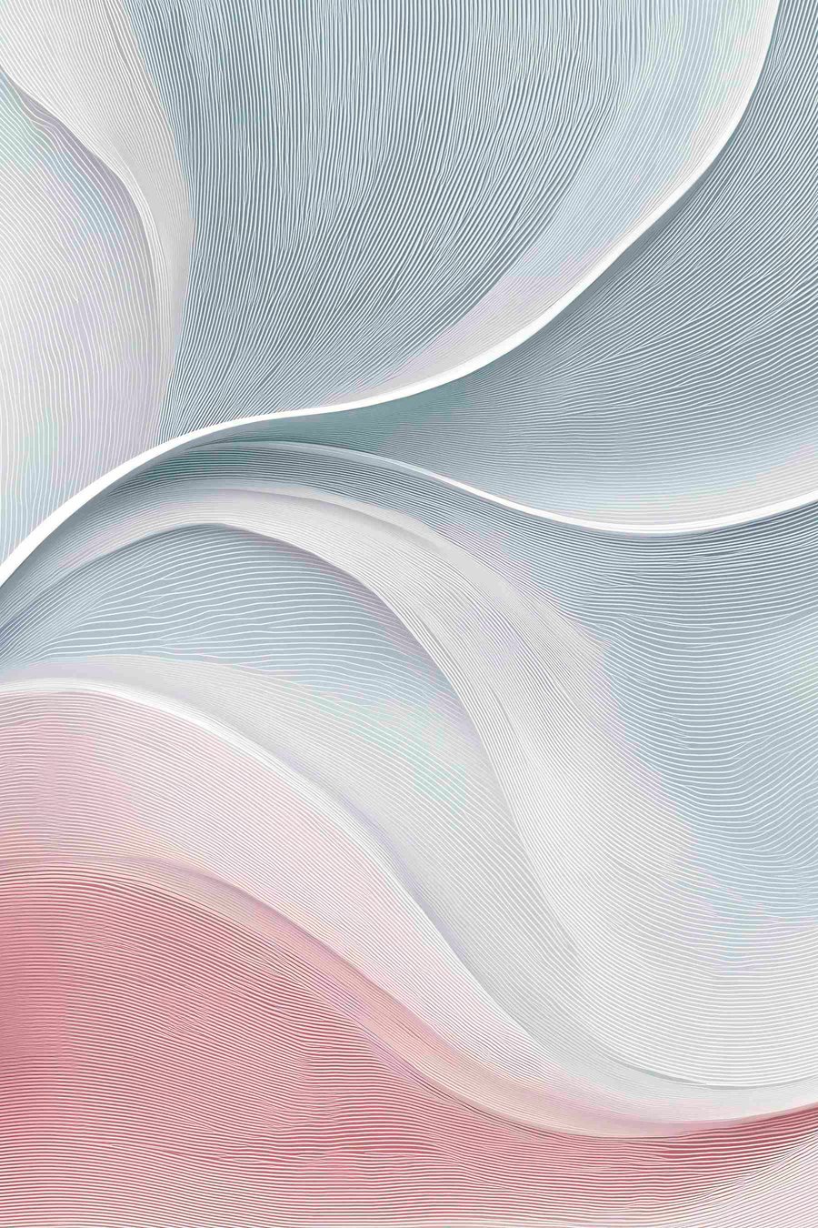 Abstracte golven in warme roze-beige tinten — volledig ontwerp