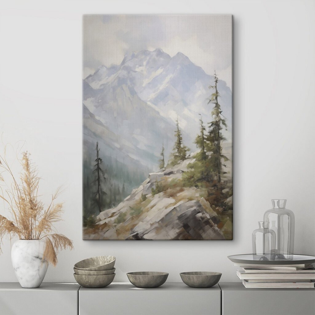 Berglandschap met bomen en bergen — interieur 2