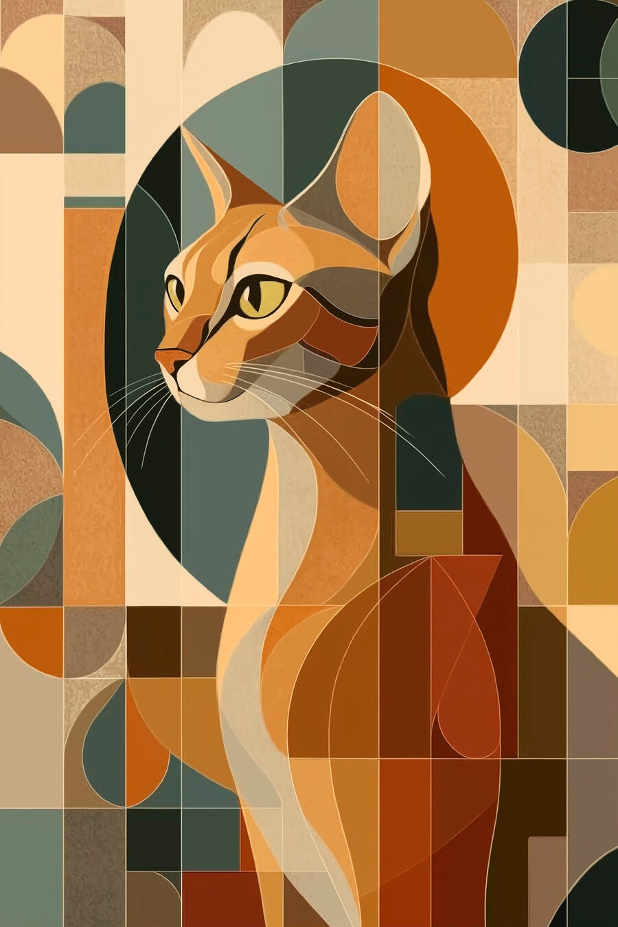 Kat met gele ogen — volledig ontwerp