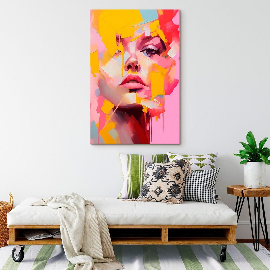 Schilderij van het gezicht van een vrouw — interieur 2