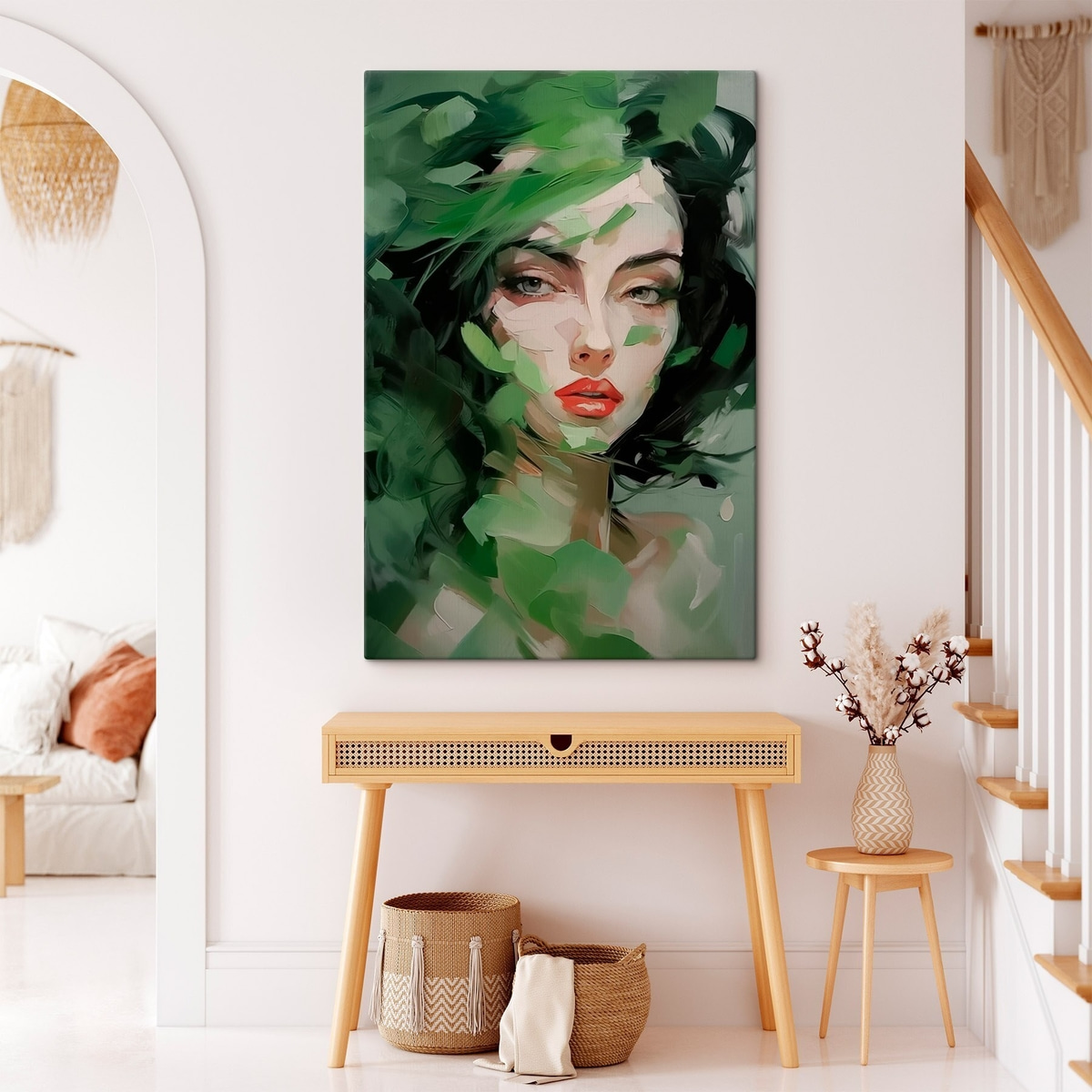 Abstract vrouwenportret — interieur 2