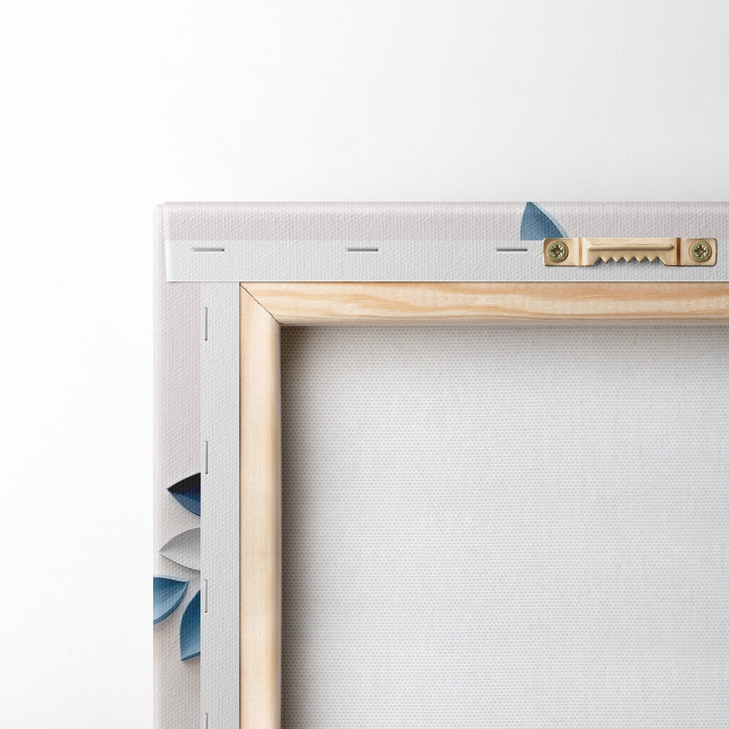 Blauw-witte bladkunst — achterkant