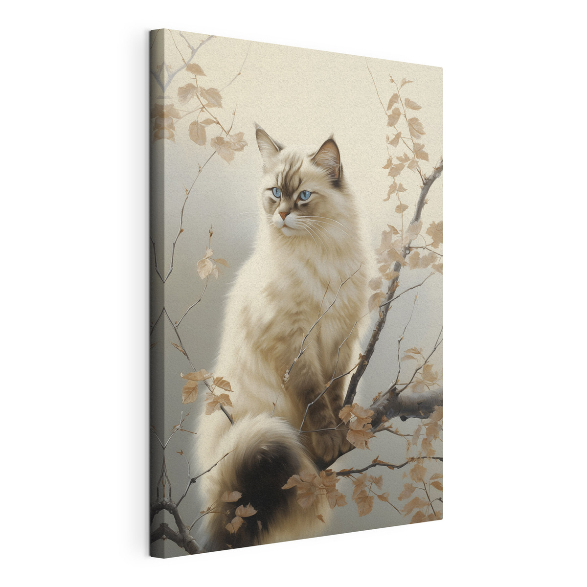 Een kat op een boomtak — productweergave
